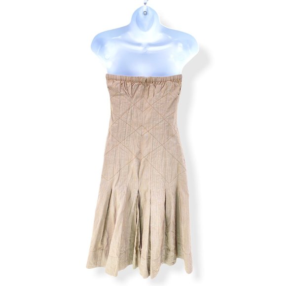 Tracy Reece Linen Blend Strapless Cocktail Dress - Picture 4 of 10